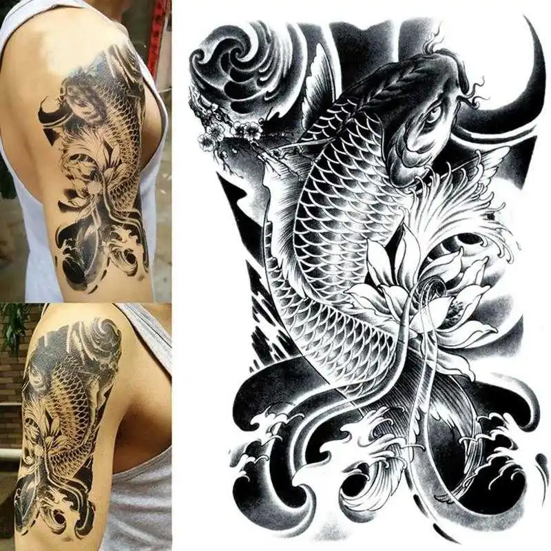 Hot Large Arm Leg Tattoo Stickes China Luckly Fish Waterproof Temporary Tatoo Sticker Cool Men Full Totem Tattoo Body Art
Hot Large Arm Leg Tattoo Stickes China Luckly Fish Waterproof Temporary Tatoo Sticker Cool Men Full Totem Tattoo Body Art