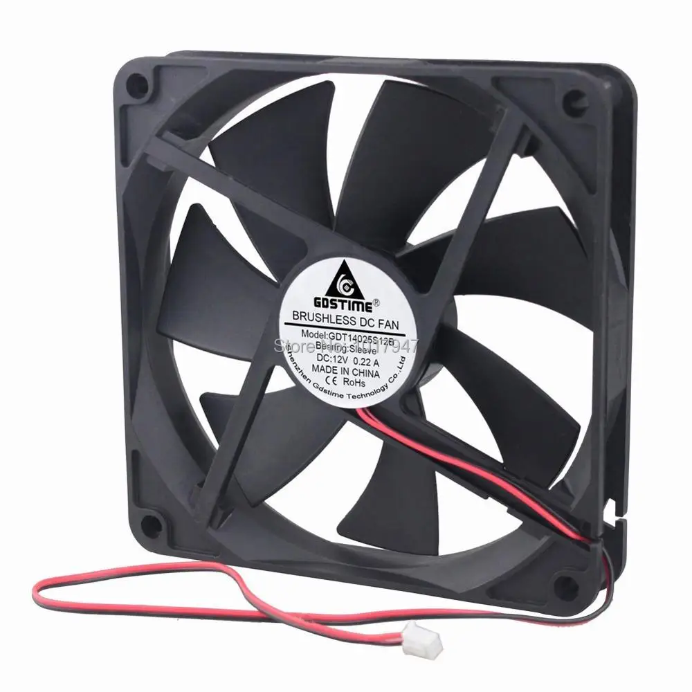 2Pieces LOT Gdstime DC 12V 2Pin 14025 14cm 140mm x 25mm PC Case Cooler Cooling Fan
2Pieces LOT Gdstime DC 12V 2Pin 14025 14cm 140mm x 25mm PC Case Cooler Cooling Fan