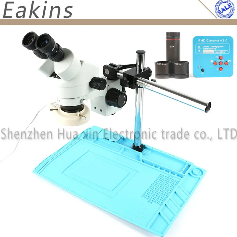 7-45X Binocular Zoom Microscope Boom Big Stand 2K 21MP HDMI/USB Industrial Camera 0.5X adapter Lens 56 LED Light+Insulation Mat
7-45X Binocular Zoom Microscope Boom Big Stand 2K 21MP HDMI/USB Industrial Camera 0.5X adapter Lens 56 LED Light+Insulation Mat