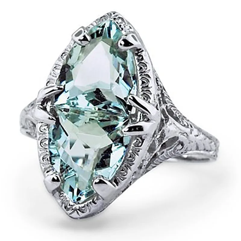 Shiny Sapphire Stone Wedding Ring Fashion White Crystal Ring Silver Color Rings For Women Engagement Jewelry Anillos Mujer 6-10
Shiny Sapphire Stone Wedding Ring Fashion White Crystal Ring Silver Color Rings For Women Engagement Jewelry Anillos Mujer 6-10