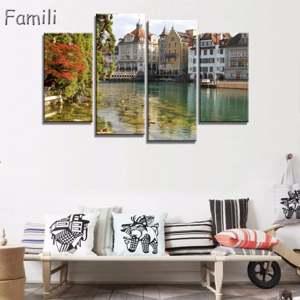 Hot Sale Modern Mountain And River Landscape Canvas Painting 4 Pieces Wall Art Spectacular Sunshine Wall Picture For Living Room
Hot Sale Modern Mountain And River Landscape Canvas Painting 4 Pieces Wall Art Spectacular Sunshine Wall Picture For Living Room