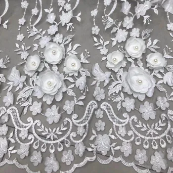 2017 Latest Unique White Mesh Embroidery 3D Fabric Flowers High Quality African Beaded Lace Fabric For Wedding L17-1
2017 Latest Unique White Mesh Embroidery 3D Fabric Flowers High Quality African Beaded Lace Fabric For Wedding L17-1