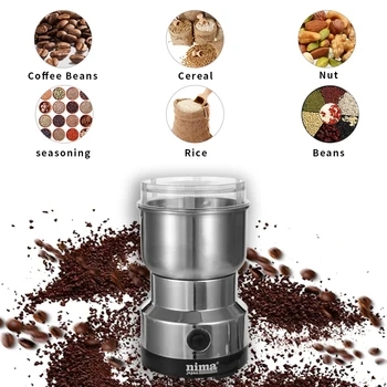 Home Mini Stainless Steel Coffee Spice Nuts Grains Bean Grinding Multifunctional Electric Grinder
Home Mini Stainless Steel Coffee Spice Nuts Grains Bean Grinding Multifunctional Electric Grinder