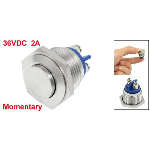 SZS Hot 16mm High Round High Round Momentary Metal Push Button Switch
