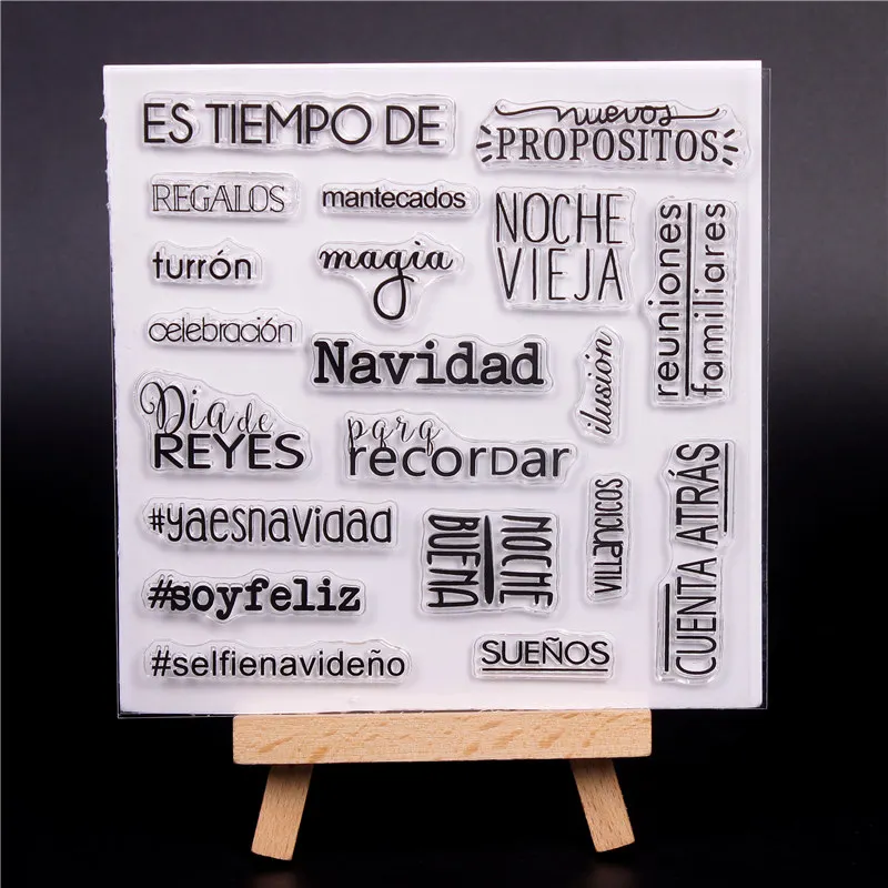 Spanish Word Transparent Clear Silicone Stamps for DIY Scrapbooking Card Making diy photo Roller album Decorative Stempel
Spanish Word Transparent Clear Silicone Stamps for DIY Scrapbooking Card Making diy photo Roller album Decorative Stempel