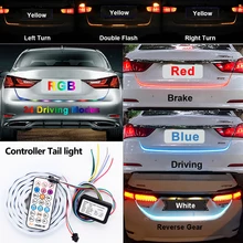 RF Wireless Controller RGB Colorful Flow Led Strip for Car Trunk Dynamic Streamer Blinkers led Turn Tail Tailgate Warning Light 
RF Wireless Controller RGB Colorful Flow Led Strip for Car Trunk Dynamic Streamer Blinkers led Turn Tail Tailgate Warning Light