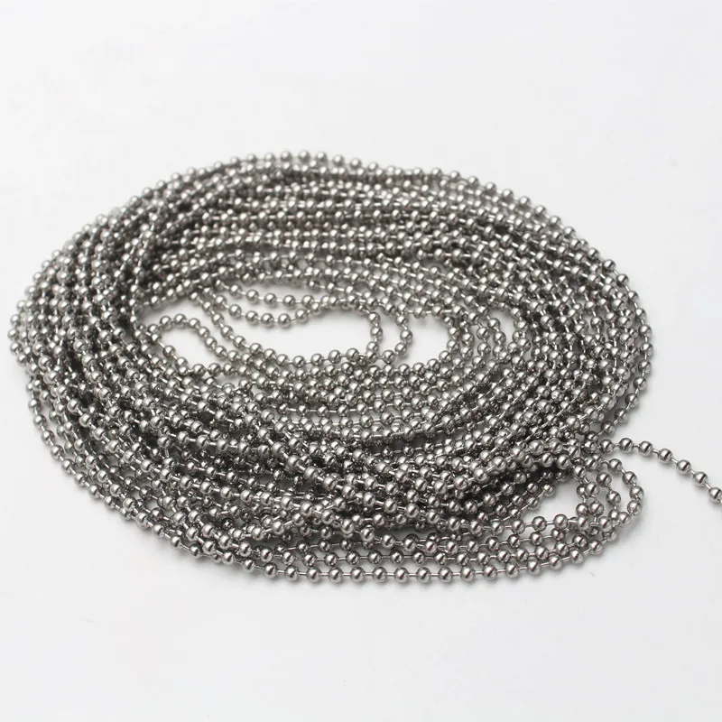 16.4ft Stainless Steel Dog Tag Bead Chain 1.5mm 2.0mm 2.4mm 3.0mm Ball Chain Necklace Extender Chain
16.4ft Stainless Steel Dog Tag Bead Chain 1.5mm 2.0mm 2.4mm 3.0mm Ball Chain Necklace Extender Chain