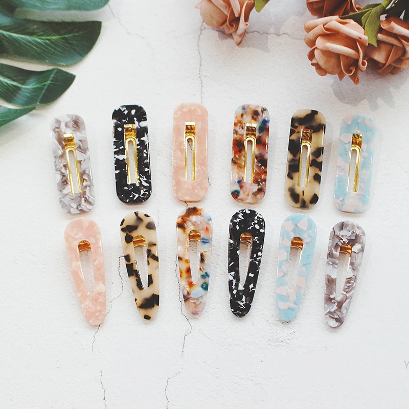 Vintage Hollow Acetate Hair Clip Women Leopard Marble Textured Geometric Water Drop Duckbill Barrette Hairpin Hair Accessories
Vintage Hollow Acetate Hair Clip Women Leopard Marble Textured Geometric Water Drop Duckbill Barrette Hairpin Hair Accessories