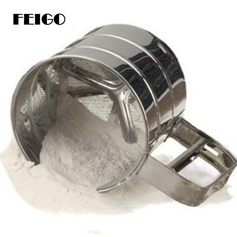 FEIGO Handheld Stainless Steel Fine Mesh Strainer Colander Flour Sieve Silicone Handle Juice and Tea Strainer Kitchen Tools F302
FEIGO Handheld Stainless Steel Fine Mesh Strainer Colander Flour Sieve Silicone Handle Juice and Tea Strainer Kitchen Tools F302