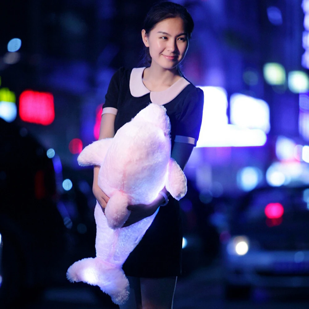 1pc 45cm Luminous Plush Dolphin Dolls Kawaii Light Up Dolphin Pillow Stuffed Toys Colorful Dolphin Plush Night Light Toy 
1pc 45cm Luminous Plush Dolphin Dolls Kawaii Light Up Dolphin Pillow Stuffed Toys Colorful Dolphin Plush Night Light Toy