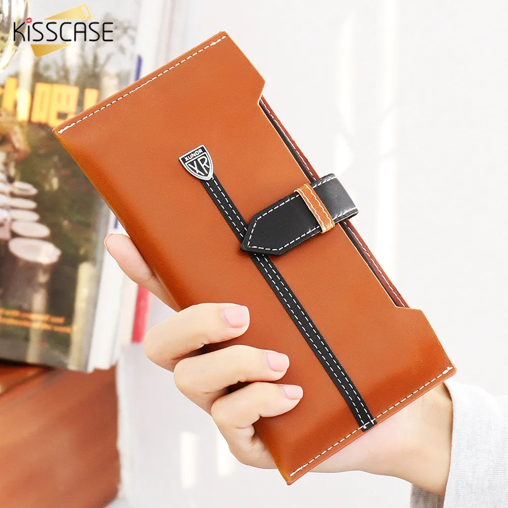 

KISSCASE 5.5" Universal Wallet Case For iPhone 6 6s 7 7 Plus Leather Pouch Cases For Samsung S7 S7 Edge S6 S5 A7 A5 J7 J5 Cover