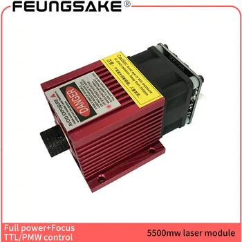 5.5w laser module for laser engraving High quality 5500mw 445NM focusing blue laser engraving PMW TTL control power adjustable
5.5w laser module for laser engraving High quality 5500mw 445NM focusing blue laser engraving PMW TTL control power adjustable