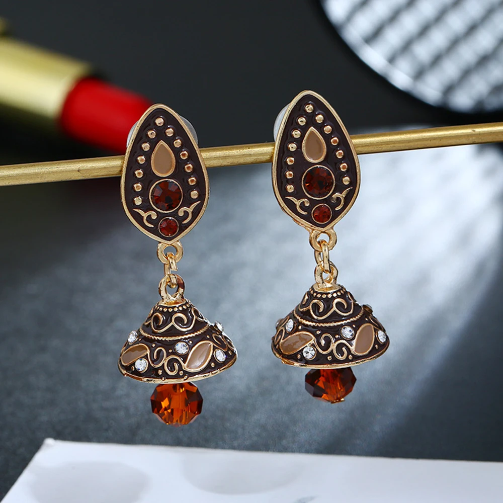 Bohemian Women's Earrings Dangle Earring Indian Jhumka Gypsy Statement Ethnic Vintage Jewelry Beads Green Blue Gold Color MB010
Bohemian Women's Earrings Dangle Earring Indian Jhumka Gypsy Statement Ethnic Vintage Jewelry Beads Green Blue Gold Color MB010