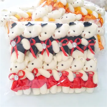 12CM 12pcs/lot cotton kid toys plush doll mini small Diamond teddy bear flower bouquets bear for wedding
12CM 12pcs/lot cotton kid toys plush doll mini small Diamond teddy bear flower bouquets bear for wedding