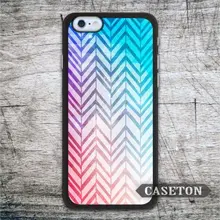 Abstract Blue and Red Chevron Case For iPhone 7 6 6s Plus 5 5s SE 5c and For iPod 5 High Quality Ultra Cover