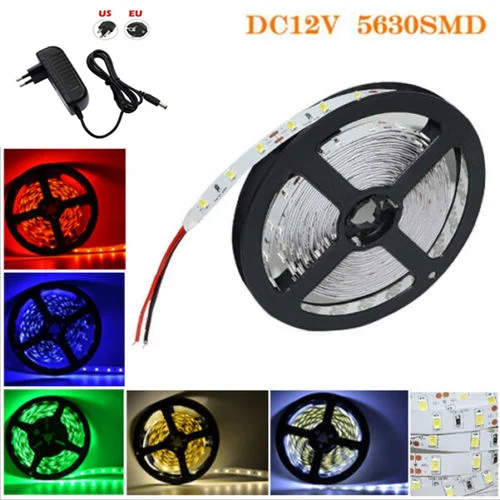 5M 300Leds 5630 SMD LED Strip Light DC12V String LED Tape Stripe 5730 Non-waterproof IP30 + 12V 2A Power adapter+DC Connect
5M 300Leds 5630 SMD LED Strip Light DC12V String LED Tape Stripe 5730 Non-waterproof IP30 + 12V 2A Power adapter+DC Connect