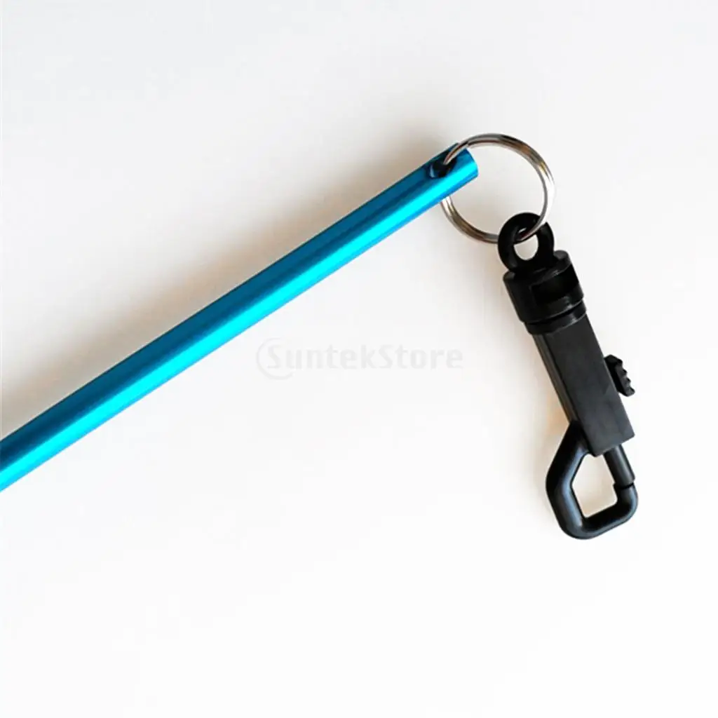 Portable Durable Aluminum Scuba Diving Diver Lobster Tickle Pointer Stick Rod Tank Banger with Bolt Snap Clip - Choose Color