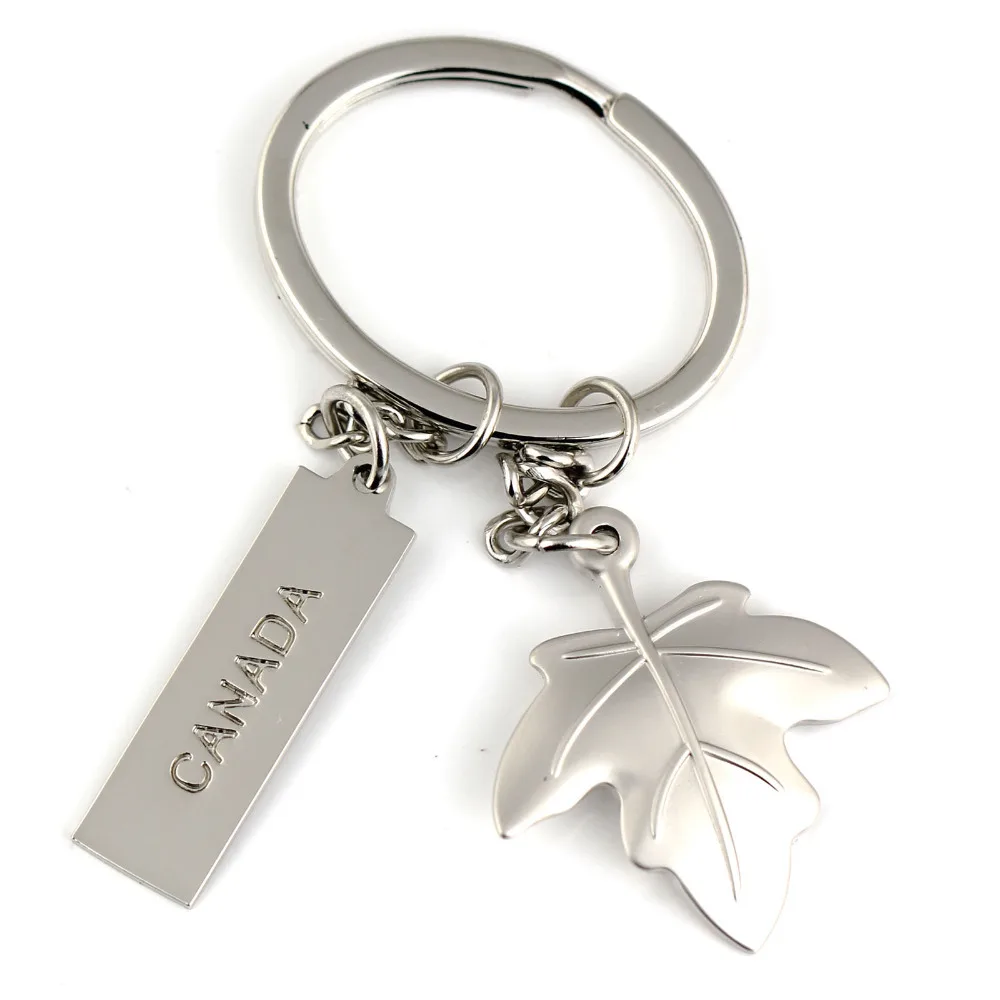 Creative Canada Maple Leaf Keychain Silvery Color Fashion Romantic Lover Key Chain Ring Keyfob Keyring Key Holder
Creative Canada Maple Leaf Keychain Silvery Color Fashion Romantic Lover Key Chain Ring Keyfob Keyring Key Holder