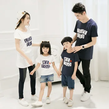 Spot parent-child summer dress LOVE printing family home three or four cotton large size short-sleeved t-shirt parent-child
Spot parent-child summer dress LOVE printing family home three or four cotton large size short-sleeved t-shirt parent-child