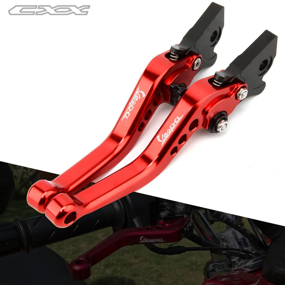 For Vespa Granturismo 125/200 GTS 125/250 S125/150/300 with logo Motorcyle Parts Short CNC Adjustable Brake Clutch Levers
For Vespa Granturismo 125/200 GTS 125/250 S125/150/300 with logo Motorcyle Parts Short CNC Adjustable Brake Clutch Levers