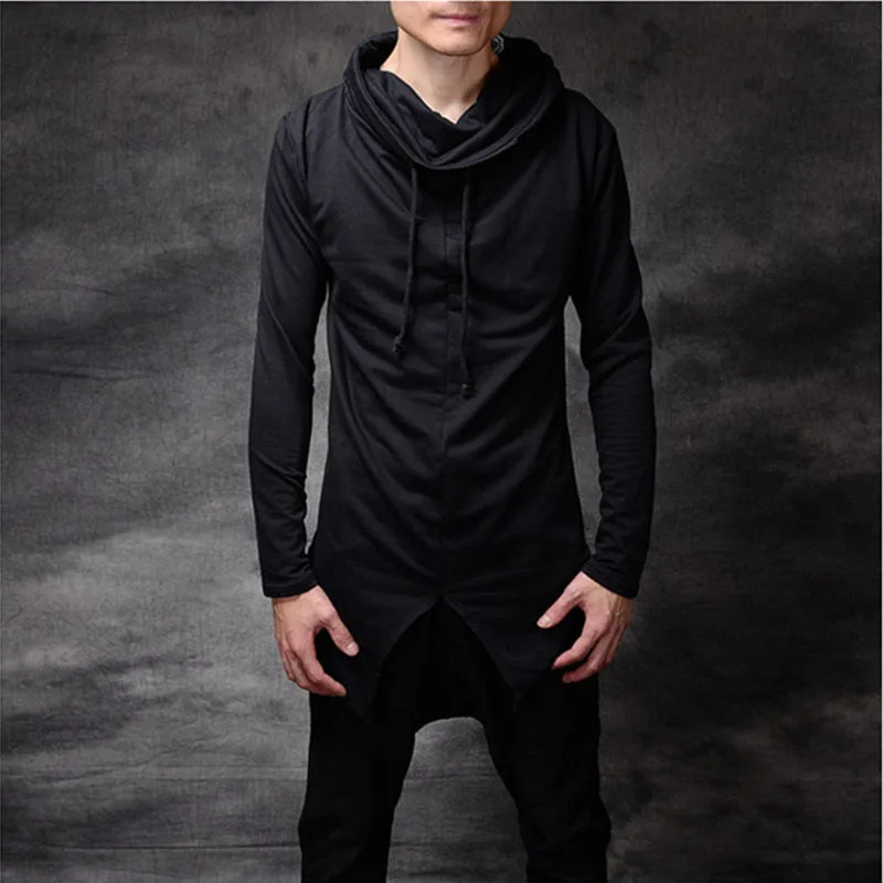 Korean Fashion Men`s Punk Style Black Pullover With Hood Drawstring Turtleneck Hip Hop Gothic Sweatshirts Hoodies
Korean Fashion Men`s Punk Style Black Pullover With Hood Drawstring Turtleneck Hip Hop Gothic Sweatshirts Hoodies