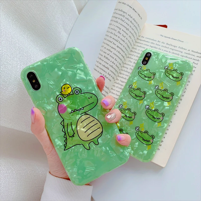 Cartoon Crocodile Phone Case For iPhone X XR XS Max Silicone Cute Green Crocodile Pattern Thin Soft TPU Glossy Phone Cases Cover
Cartoon Crocodile Phone Case For iPhone X XR XS Max Silicone Cute Green Crocodile Pattern Thin Soft TPU Glossy Phone Cases Cover
