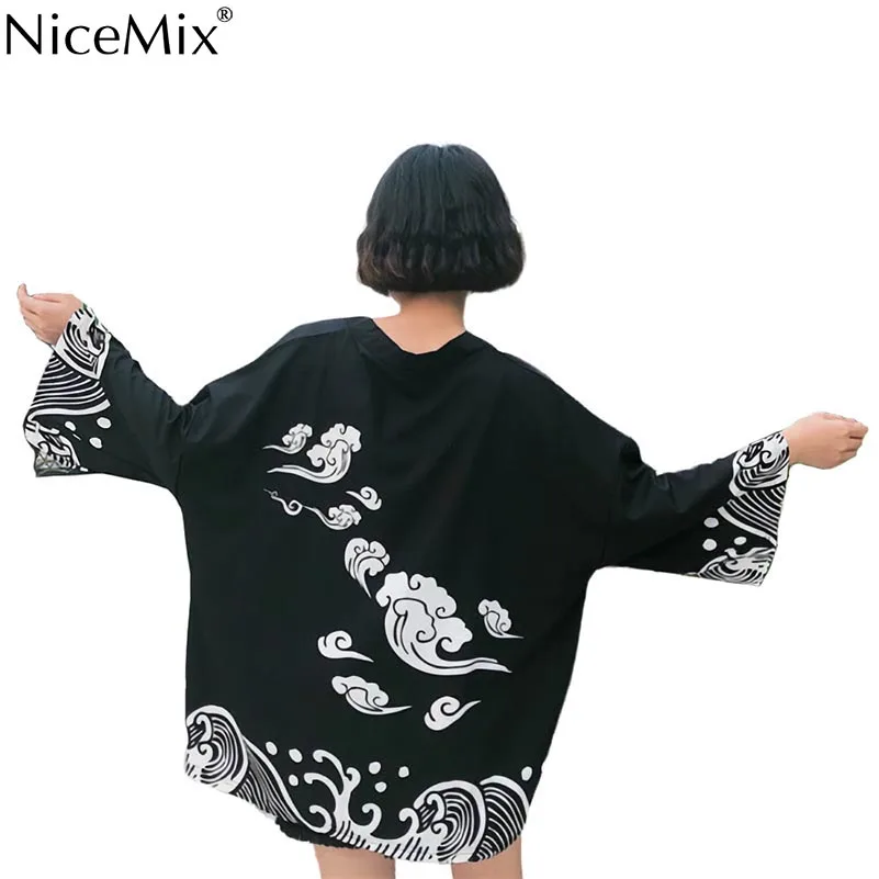 NiceMix New Japanese Harajuku Style woman Blouse vintage Waves and Wind Print Shirts Japanese loose kimono Print summer spring C
NiceMix New Japanese Harajuku Style woman Blouse vintage Waves and Wind Print Shirts Japanese loose kimono Print summer spring C