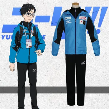 Cosplay anime YURI!!! on ICE Katsuki Yuri coat top + pants+T-shirt cloak suit school uniform costumes adult men/women full set 
Cosplay anime YURI!!! on ICE Katsuki Yuri coat top + pants+T-shirt cloak suit school uniform costumes adult men/women full set