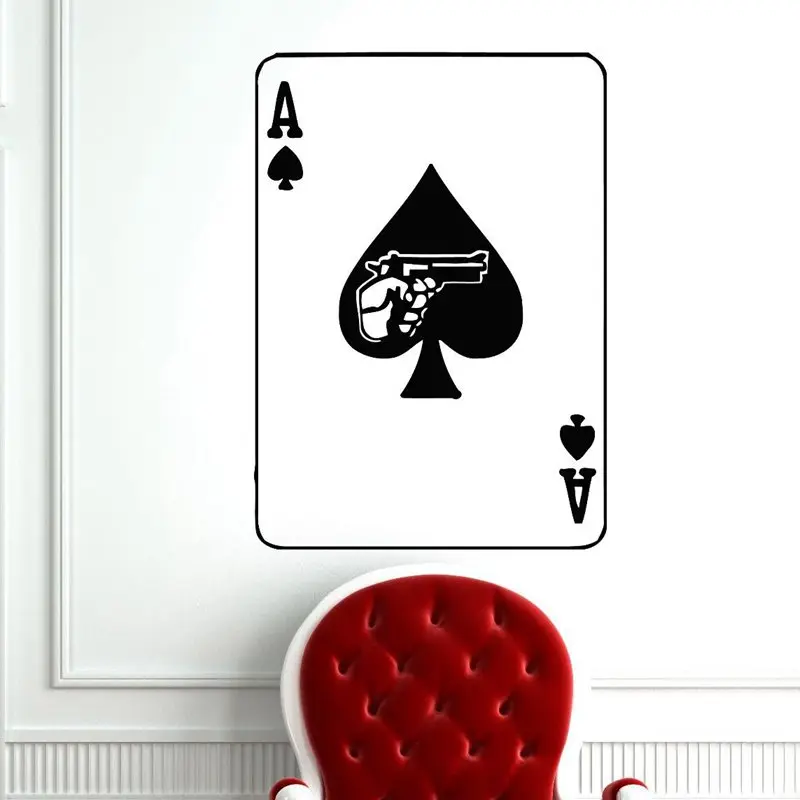 Casino Sticker Gambling Decal Gamble Posters Vinyl Wall Decals Home Decoration Decor Mural Poker | Дом и сад