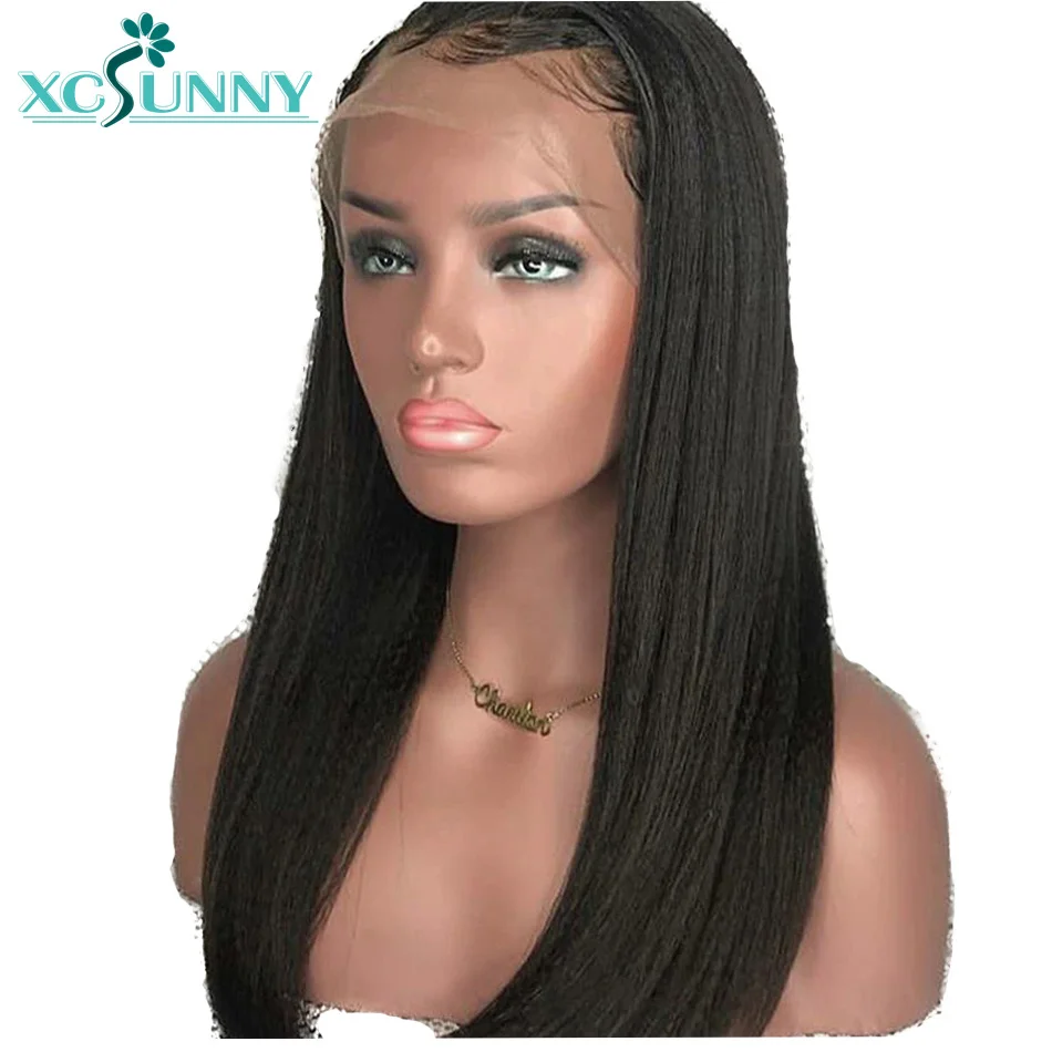 13x6 Yaki Straight Lace Front Human Hair Wig Peruvian Remy Hair Wigs Glueless Pre plucked Natural Black Color For Women xcsunny
13x6 Yaki Straight Lace Front Human Hair Wig Peruvian Remy Hair Wigs Glueless Pre plucked Natural Black Color For Women xcsunny