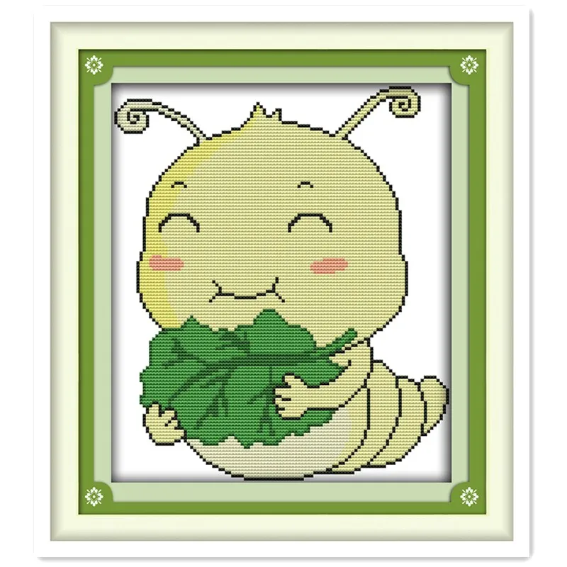 Silkworms (2) Baby Painting Chinese Counted Cross Stitch Patterns Kits Cartoon Cross-stitch 11CT kits-for-embroidery Home Decor
Silkworms (2) Baby Painting Chinese Counted Cross Stitch Patterns Kits Cartoon Cross-stitch 11CT kits-for-embroidery Home Decor