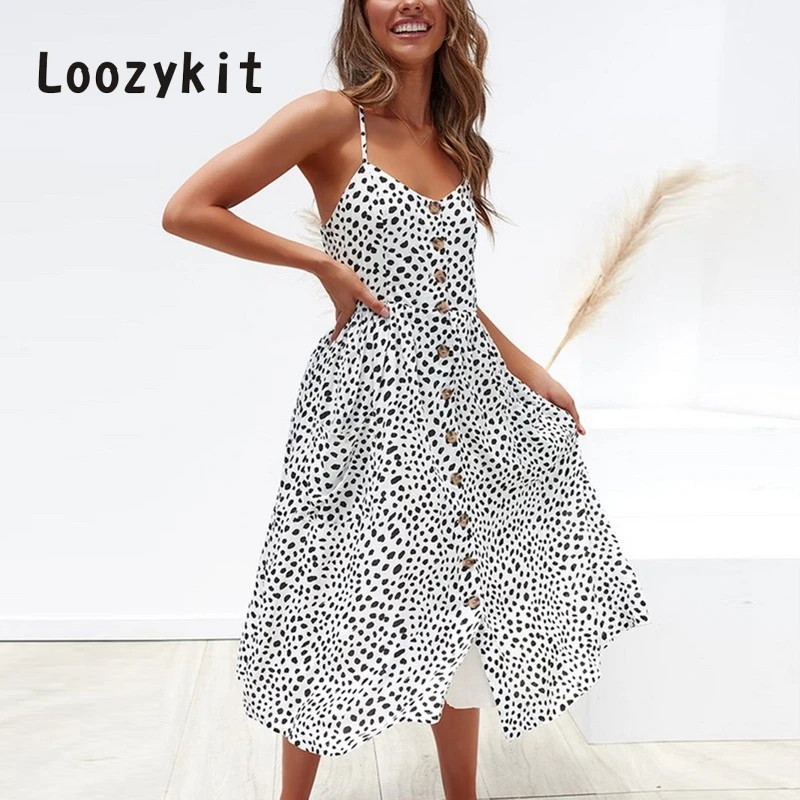 LOOZYKIT Summer Strap Dresses Women Maxi Dress with Pockets Buttons Casual High Waist Vestidos Flower Printing robe femme
LOOZYKIT Summer Strap Dresses Women Maxi Dress with Pockets Buttons Casual High Waist Vestidos Flower Printing robe femme