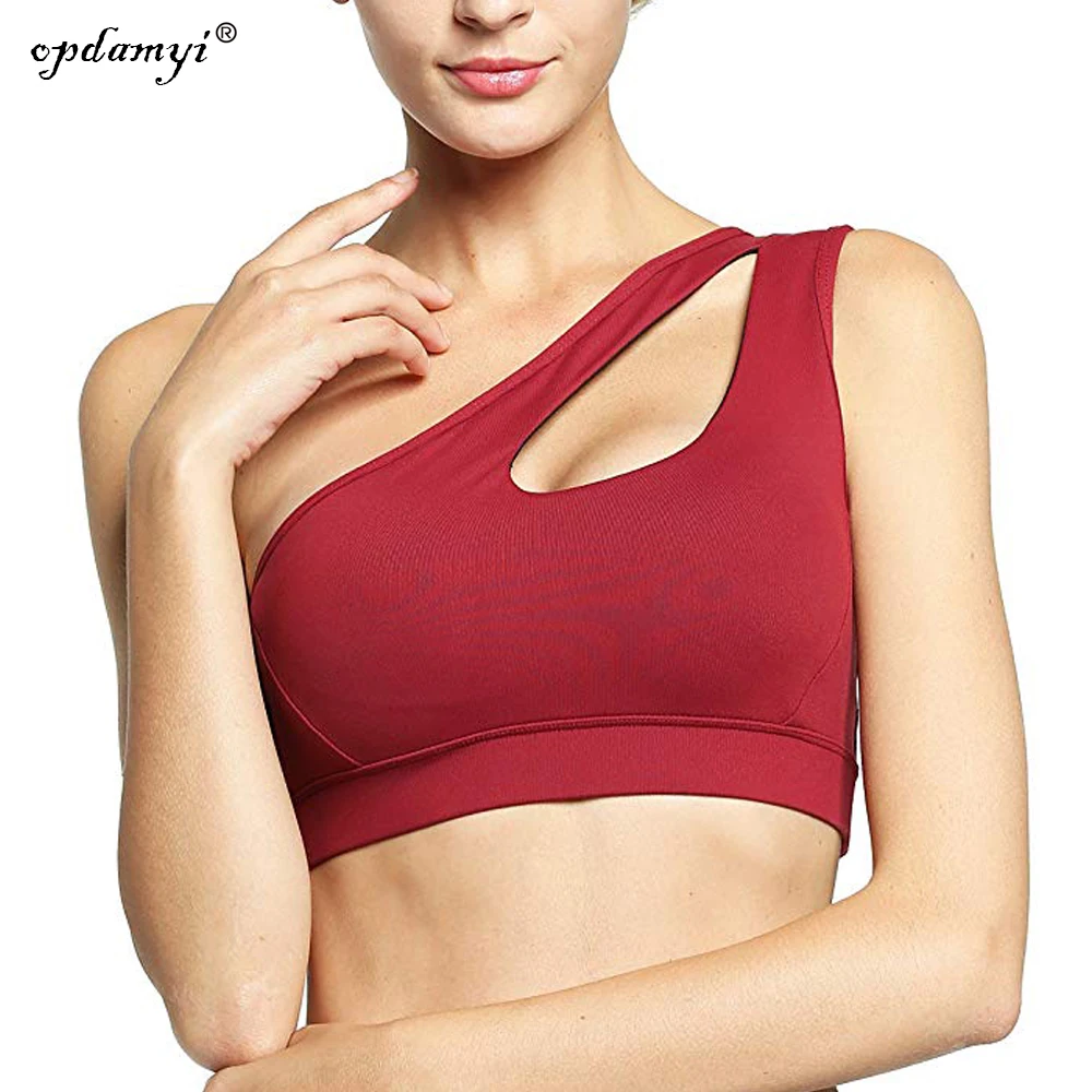 Women's One Shoulder Sports Bra Workout Yoga Bras Sexy Cute Medium Support Strappy Crisscross Back Support Gym Sports Bra Tops
Women's One Shoulder Sports Bra Workout Yoga Bras Sexy Cute Medium Support Strappy Crisscross Back Support Gym Sports Bra Tops