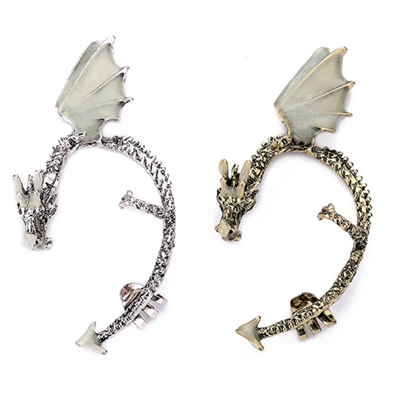 1 Pair Dragon Ear Cuff Glow Earrings Glow In The Dark Dragon Ear Clip Earings Stud Earrings Women Girls Boys Gift
1 Pair Dragon Ear Cuff Glow Earrings Glow In The Dark Dragon Ear Clip Earings Stud Earrings Women Girls Boys Gift