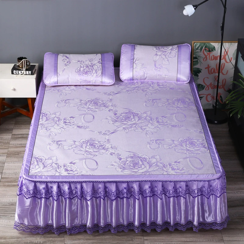 3PCS summer lace bed skirt ice silk bedding three-piece jacquard air conditioning seat detachable folding set
3PCS summer lace bed skirt ice silk bedding three-piece jacquard air conditioning seat detachable folding set