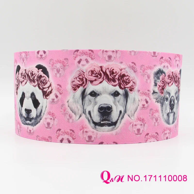 Q&N ribbon 16mm 22mm 25mm 38mm 50mm 75mm dog print grosgrain ribbon webbing 50yards/roll for hair tie
Q&N ribbon 16mm 22mm 25mm 38mm 50mm 75mm dog print grosgrain ribbon webbing 50yards/roll for hair tie