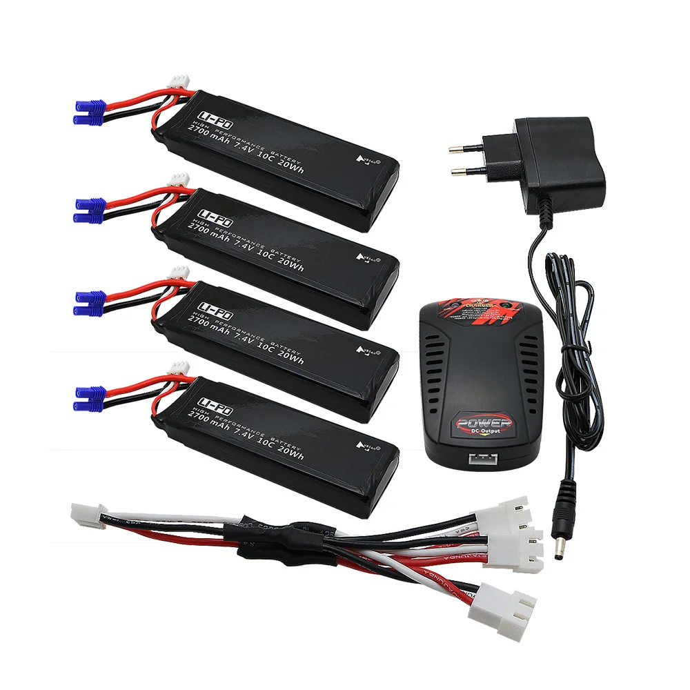 Hubsan H501S lipo battery 7.4V 2700mAh 10C 4pcs Batteies with cable for charger Hubsan H501C rc Quadcopter Airplane drone Spare
Hubsan H501S lipo battery 7.4V 2700mAh 10C 4pcs Batteies with cable for charger Hubsan H501C rc Quadcopter Airplane drone Spare