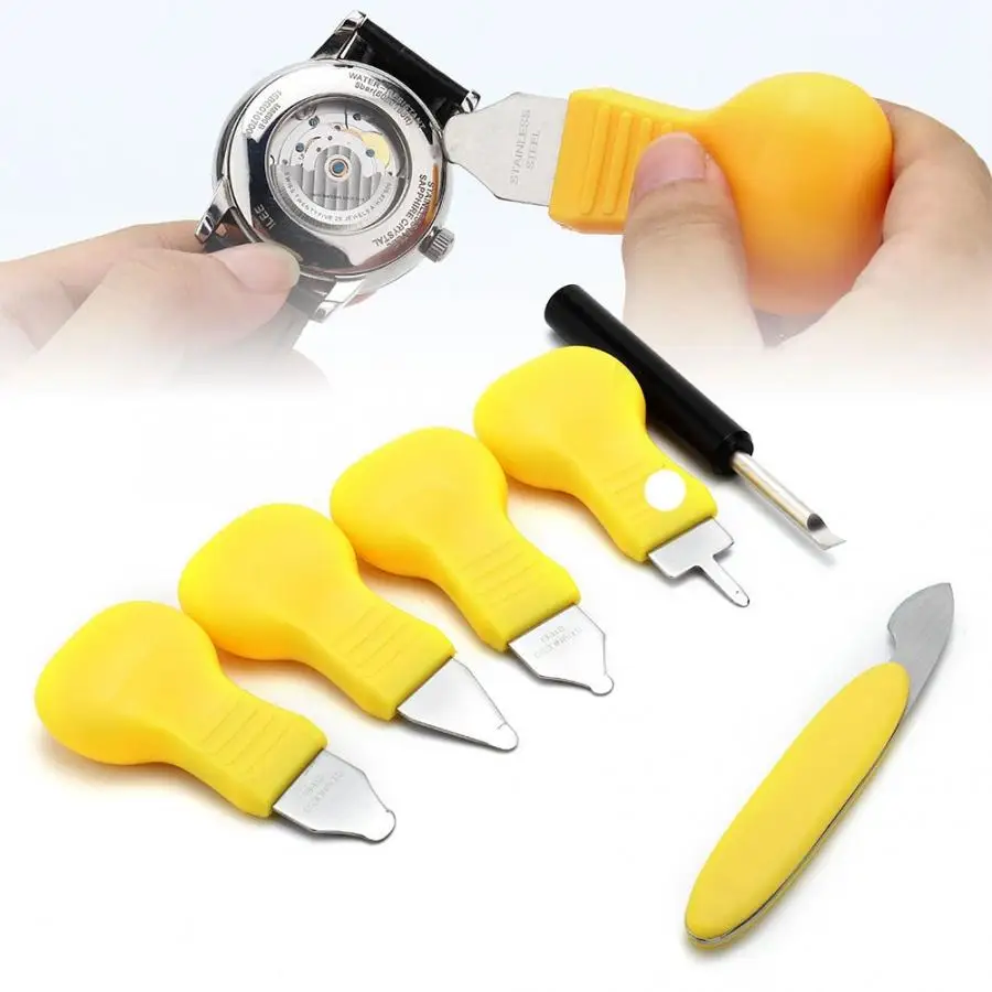 Portable 7pcs Watch Case Opener Set Watch Blade Back Cover Pry Remover Case Opener Set Watch Part Repairing Tool for Watchmaker
Portable 7pcs Watch Case Opener Set Watch Blade Back Cover Pry Remover Case Opener Set Watch Part Repairing Tool for Watchmaker