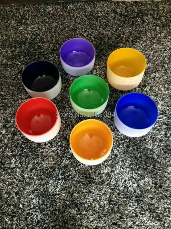 7"-12" 440hz 7pcs/Set Chakra Set of 7 Colored Frosted Quartz Crystal Singing Bowl with free suede and o-ring
7"-12" 440hz 7pcs/Set Chakra Set of 7 Colored Frosted Quartz Crystal Singing Bowl with free suede and o-ring