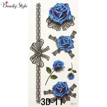 10pcs 3D Colorful Waterproof Body Art Sleeve DIY Stickers Glitter Temporary Tattoos Fake Flower Blue Rose For Body Leg Painting
10pcs 3D Colorful Waterproof Body Art Sleeve DIY Stickers Glitter Temporary Tattoos Fake Flower Blue Rose For Body Leg Painting
