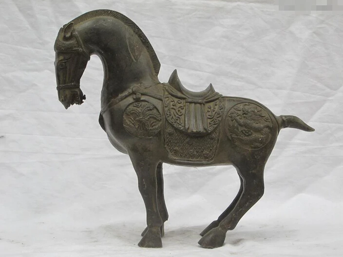 USPS to USA S0055 10"China pure Bronze whole body engrave Dragon and Phoenix Tang horse statue B0401
USPS to USA S0055 10"China pure Bronze whole body engrave Dragon and Phoenix Tang horse statue B0401