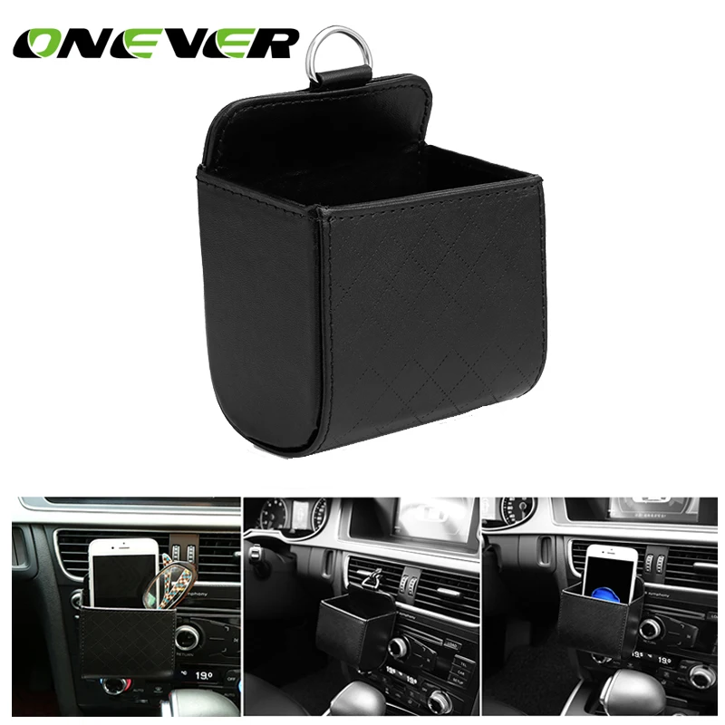 1Pcs Car Outlet Air Vent Trash Box Auto PU Leather Mobile Phone Holder Bag Pouch Organizer Hanging Box
1Pcs Car Outlet Air Vent Trash Box Auto PU Leather Mobile Phone Holder Bag Pouch Organizer Hanging Box
