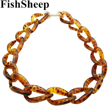 FishSheep 2018 New Statement Jewelry Big Choker Necklace For Women Resin Plastic Chunky Chain Necklaces Pendants Fashion Jewelry
FishSheep 2018 New Statement Jewelry Big Choker Necklace For Women Resin Plastic Chunky Chain Necklaces Pendants Fashion Jewelry
