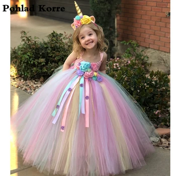 1-14Y Rainbow Pastel Girls Tutu Dress Unicorn Costume For Kids With Headband Flowers Ball Gown Girl Unicorn Party Dresses PK001
1-14Y Rainbow Pastel Girls Tutu Dress Unicorn Costume For Kids With Headband Flowers Ball Gown Girl Unicorn Party Dresses PK001