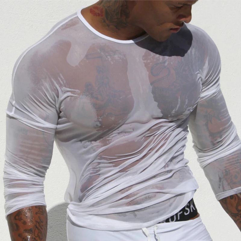 Summer Men Running T Shirt Super Thin Fitness Ice Silk Transparent Breathable Long Sleeve Sport Gym Jogging T-shirt Male Tops
Summer Men Running T Shirt Super Thin Fitness Ice Silk Transparent Breathable Long Sleeve Sport Gym Jogging T-shirt Male Tops