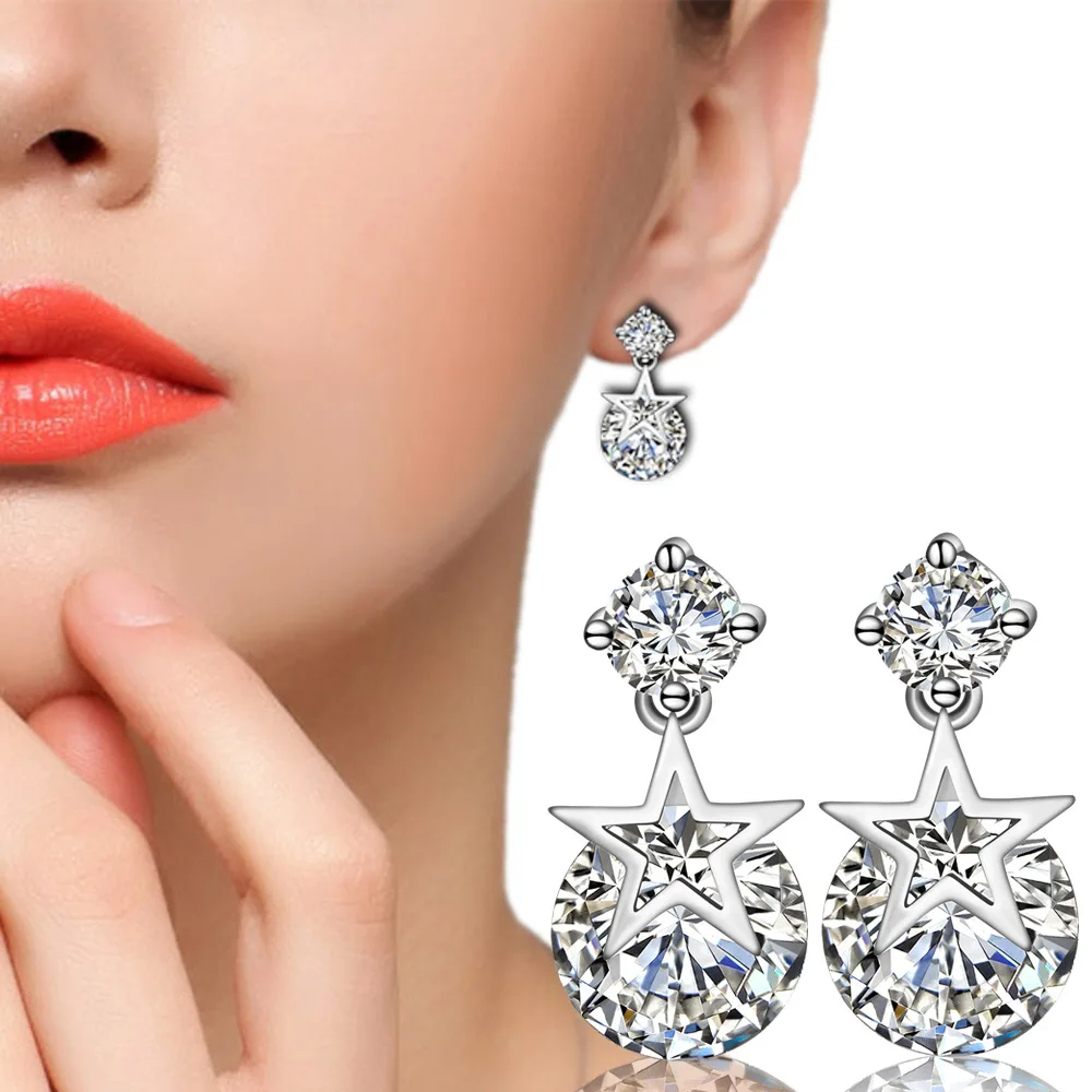 Pentagram Zircon Stud Earrings For Women Earring Earings 925 Sterling Silver Jewelry Earing Brincos Brinco Oorbellen Gift F244
Pentagram Zircon Stud Earrings For Women Earring Earings 925 Sterling Silver Jewelry Earing Brincos Brinco Oorbellen Gift F244