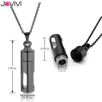 Jovivi Stainless Steel Openable Pendant Container Tube Urn Pendant Keepsake Cremation Ashes Memorial Pendant Necklace Jewelry
Jovivi Stainless Steel Openable Pendant Container Tube Urn Pendant Keepsake Cremation Ashes Memorial Pendant Necklace Jewelry