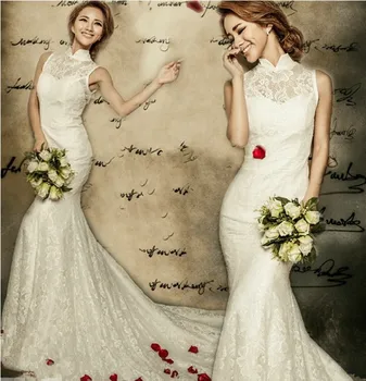 Fishtail gown bride Vestido De Noiva 2019 Exquisite Lace Mermaid Wedding Dress High Neck Off the Shoulder Sheer Robe De Mariage
Fishtail gown bride Vestido De Noiva 2019 Exquisite Lace Mermaid Wedding Dress High Neck Off the Shoulder Sheer Robe De Mariage
