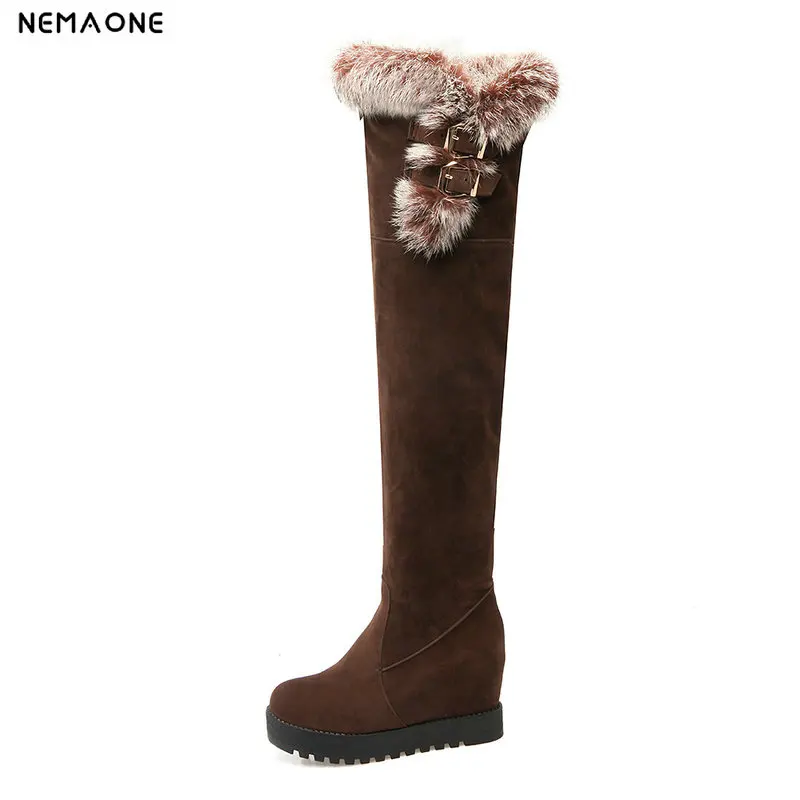 New high wedges heels women over the knee high snow boots platform ladies party boots winter warm shoes woman large size 43
New high wedges heels women over the knee high snow boots platform ladies party boots winter warm shoes woman large size 43