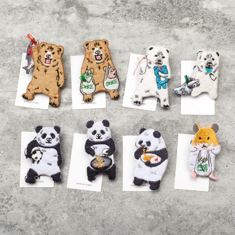 Japanese Stylle Cartoon Animals Brooches Bears Panda Embroidery Pin for Girls Lapel Pin Hat/bag Pins Women Badge Q789
Japanese Stylle Cartoon Animals Brooches Bears Panda Embroidery Pin for Girls Lapel Pin Hat/bag Pins Women Badge Q789